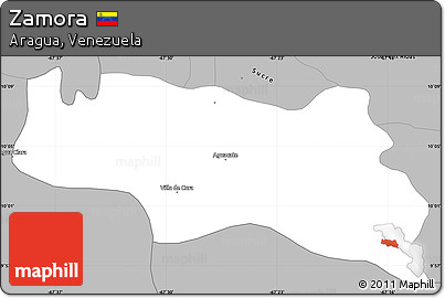 Gray Simple Map of Zamora