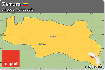 Savanna Style Simple Map of Zamora, cropped outside