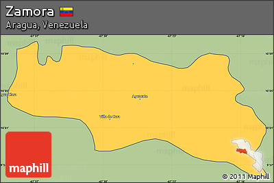 Savanna Style Simple Map of Zamora, cropped outside