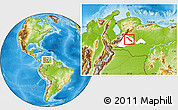 Physical Location Map of Obispos, highlighted parent region