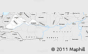 Silver Style Simple Map of Barinas