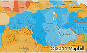 Political Shades 3D Map of Bolivar