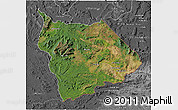 Satellite 3D Map of Gran Sabana, desaturated