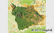 Satellite 3D Map of Gran Sabana, physical outside