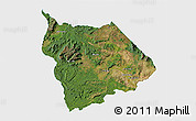 Satellite 3D Map of Gran Sabana, single color outside