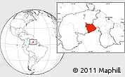 Blank Location Map of Gran Sabana
