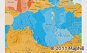 Political Shades Map of Bolivar