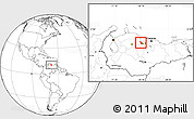 Blank Location Map of Bejuma