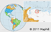 Political Location Map of Bejuma, highlighted country