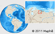 Shaded Relief Location Map of Bejuma