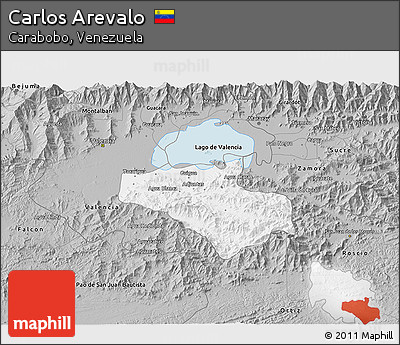 Gray 3D Map of Carlos Arevalo