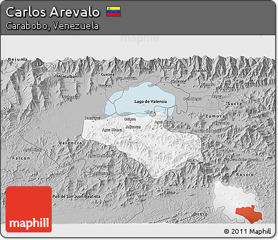 Gray 3D Map of Carlos Arevalo