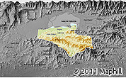 Physical 3D Map of Carlos Arevalo, darken, desaturated