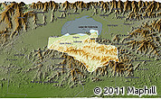 Physical 3D Map of Carlos Arevalo, darken