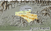 Physical 3D Map of Carlos Arevalo, darken, semi-desaturated
