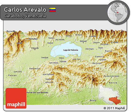 Physical 3D Map of Carlos Arevalo