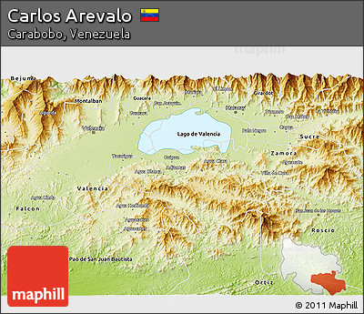Physical 3D Map of Carlos Arevalo