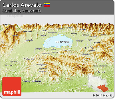 Physical 3D Map of Carlos Arevalo