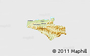 Physical 3D Map of Carlos Arevalo, single color outside