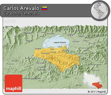 Savanna Style 3D Map of Carlos Arevalo