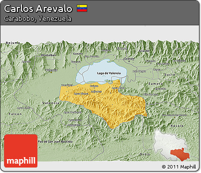 Savanna Style 3D Map of Carlos Arevalo