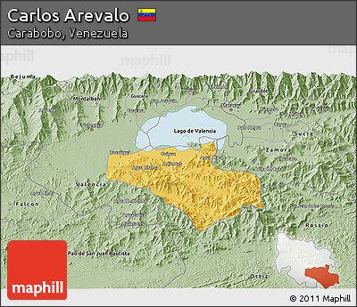 Savanna Style 3D Map of Carlos Arevalo