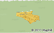 Savanna Style 3D Map of Carlos Arevalo, single color outside
