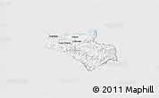 Silver Style 3D Map of Carlos Arevalo, single color outside