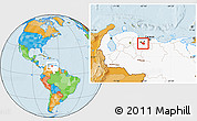 Political Location Map of Carlos Arevalo, highlighted country