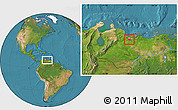 Satellite Location Map of Carlos Arevalo