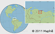Savanna Style Location Map of Carlos Arevalo