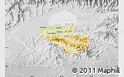 Physical Map of Carlos Arevalo, lighten, desaturated
