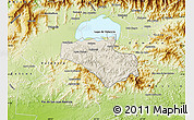 Shaded Relief Map of Carlos Arevalo, physical outside