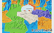 Shaded Relief Map of Carlos Arevalo, political outside