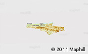 Physical Panoramic Map of Carlos Arevalo, cropped outside