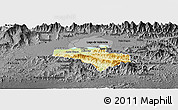 Physical Panoramic Map of Carlos Arevalo, darken, desaturated
