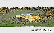 Physical Panoramic Map of Carlos Arevalo, darken