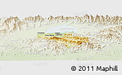 Physical Panoramic Map of Carlos Arevalo, lighten
