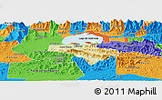 Physical Panoramic Map of Carlos Arevalo, political outside