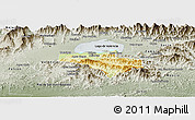 Physical Panoramic Map of Carlos Arevalo, semi-desaturated