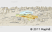 Physical Panoramic Map of Carlos Arevalo, shaded relief outside