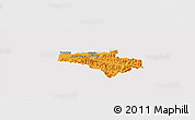 Political Panoramic Map of Carlos Arevalo, cropped outside