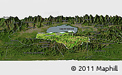 Satellite Panoramic Map of Carlos Arevalo, darken