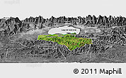 Satellite Panoramic Map of Carlos Arevalo, desaturated