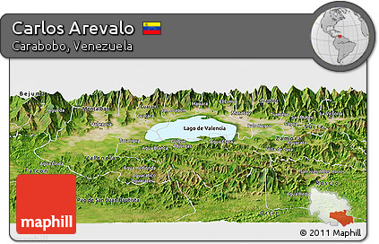 Satellite Panoramic Map of Carlos Arevalo