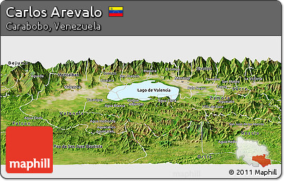 Satellite Panoramic Map of Carlos Arevalo