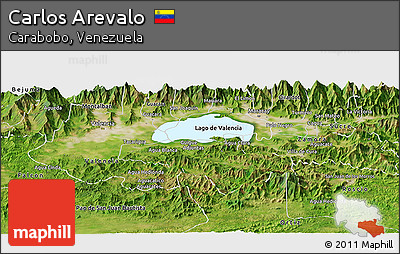 Satellite Panoramic Map of Carlos Arevalo
