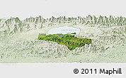 Satellite Panoramic Map of Carlos Arevalo, lighten