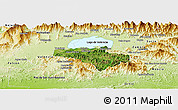 Satellite Panoramic Map of Carlos Arevalo, physical outside