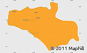 Political Simple Map of Carlos Arevalo, single color outside